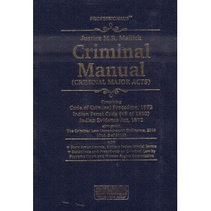Professional's Criminal Manual (Criminal Major Acts) By Justice M.R. Mallick With Short Notes Pocket [HB]